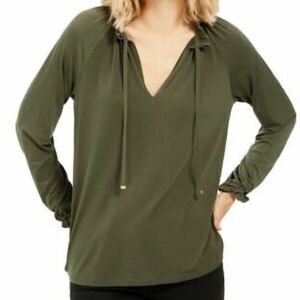 Michael Kors Women’s Ivy Green Long Sleeve Blouse Size Medium